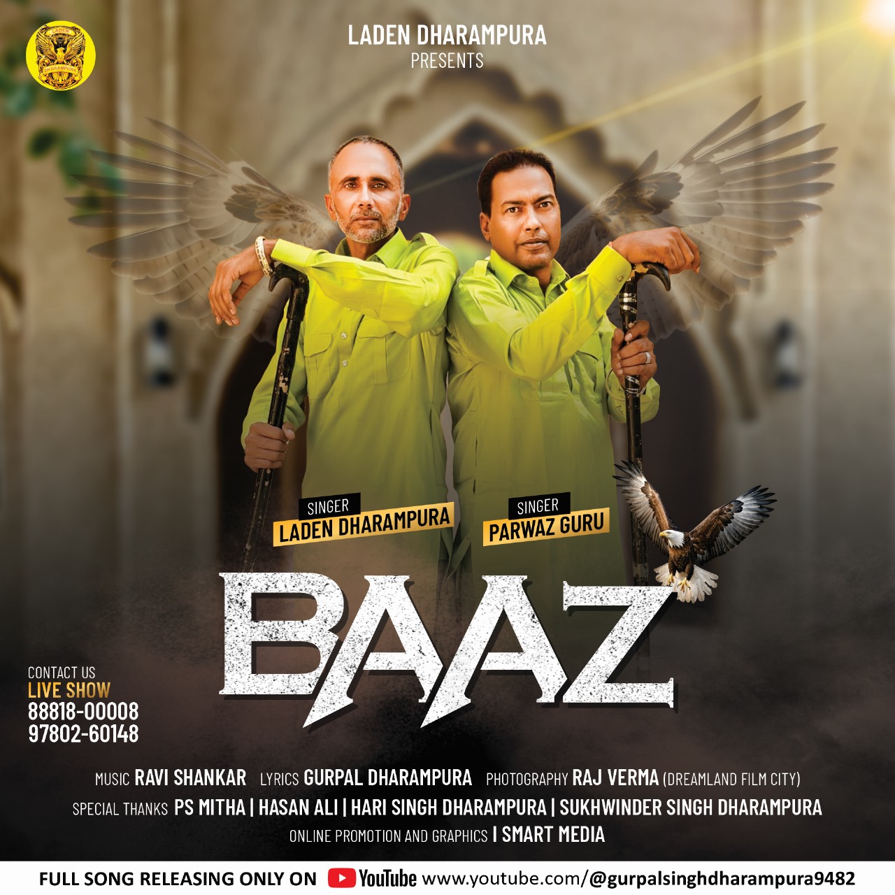Baaz Full Mp3 Song  Laden Dharampura  Parwaz Guru - Laden Dharampura  Parwaz Guru song cover